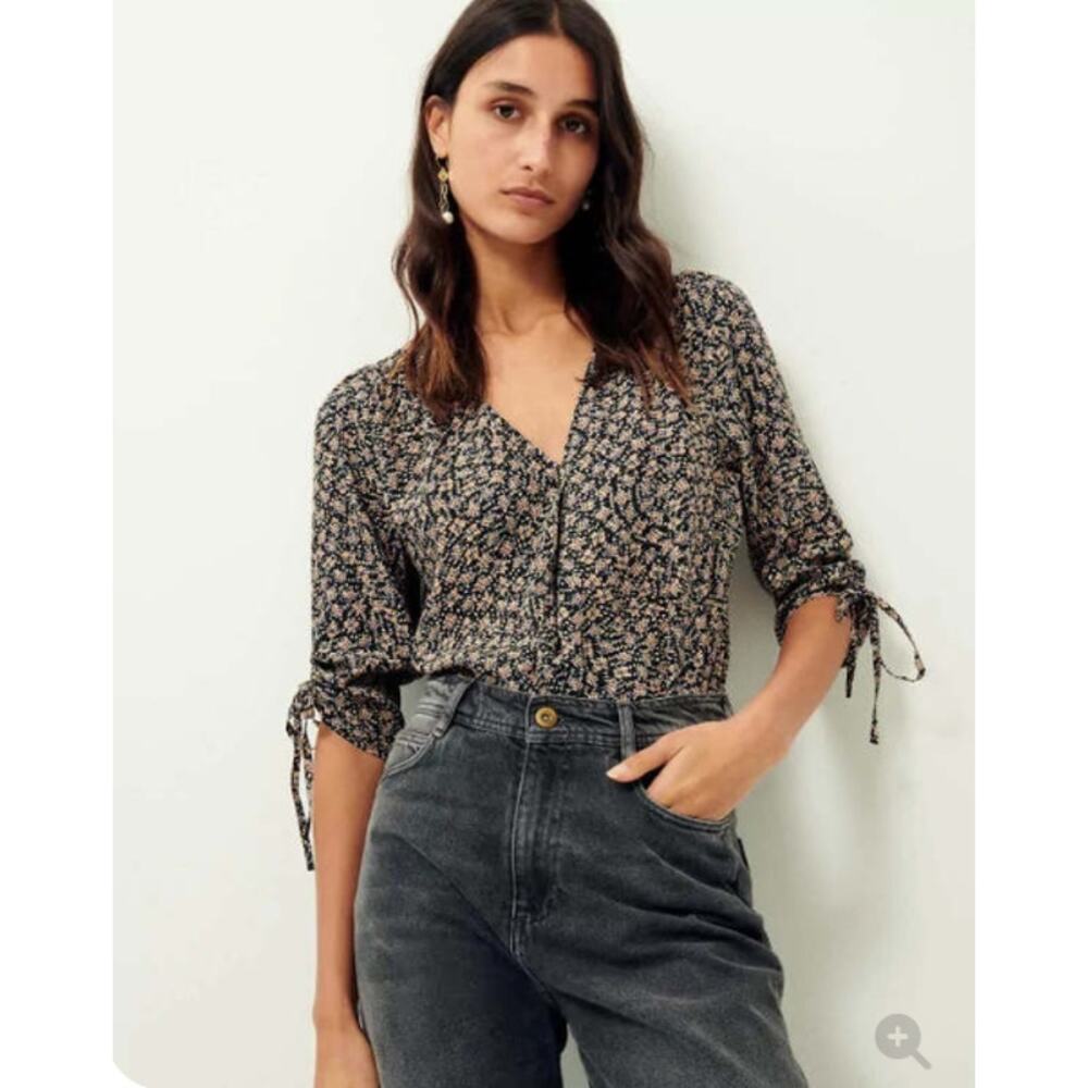 Sessun Top Womens Small Lazna Blouse Ditsy Floral Boho Chic Romantic French Girl